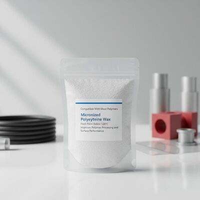 Совместим с большинством полимеров Микронизированный полиэтиленовый воск Температура вспышки ниже 120°C Улучшает переработку полимеров и характеристики поверхности